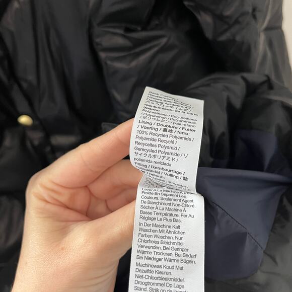 J. Crew Black Signature Puffer Coat Size Large - Picture 4 of 8